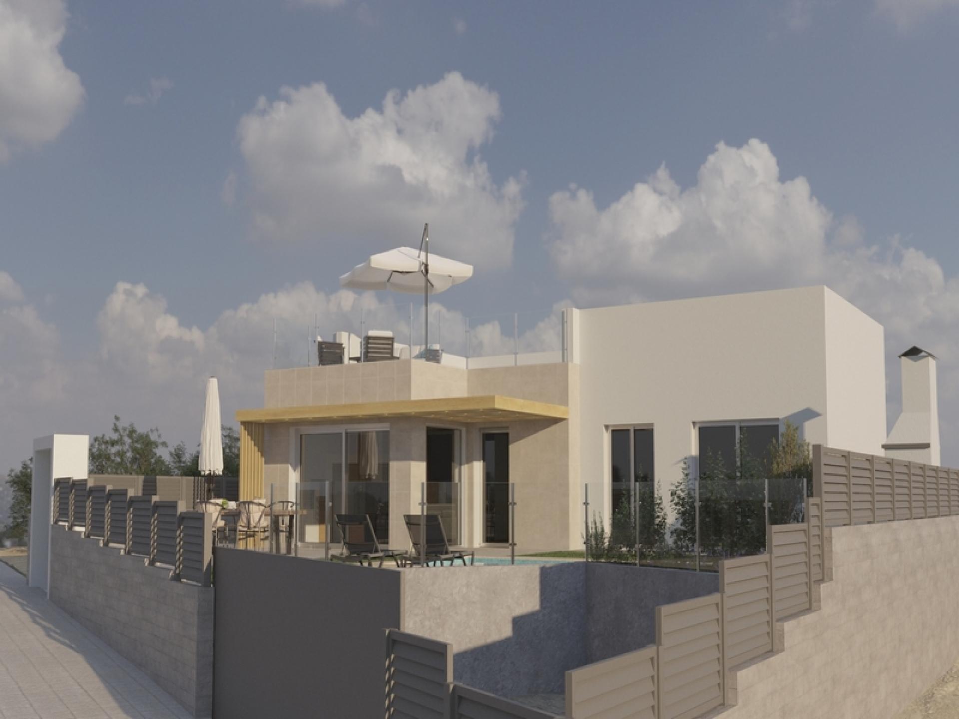 Villa nouvellement construite avec vue sur la mer à Polop de la Marina in Medvilla Spanje