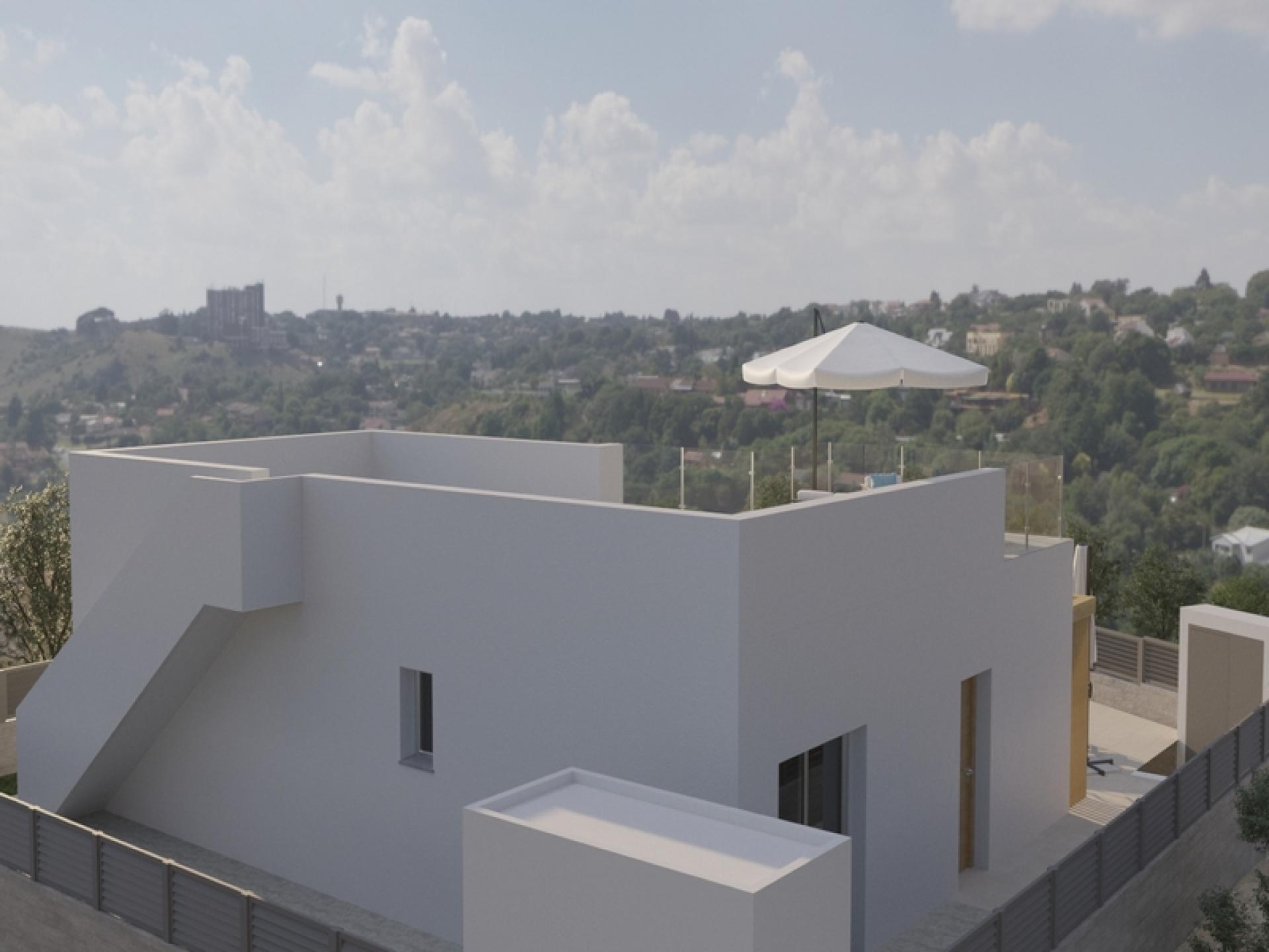 Villa nouvellement construite avec vue sur la mer à Polop de la Marina in Medvilla Spanje