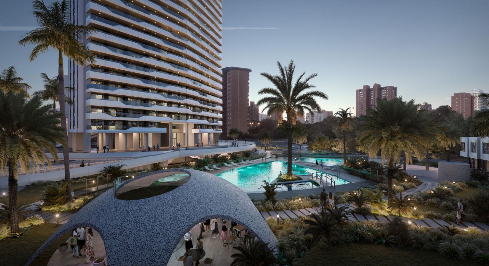 Benidorm - Appartements avec belle vue mer in Medvilla Spanje