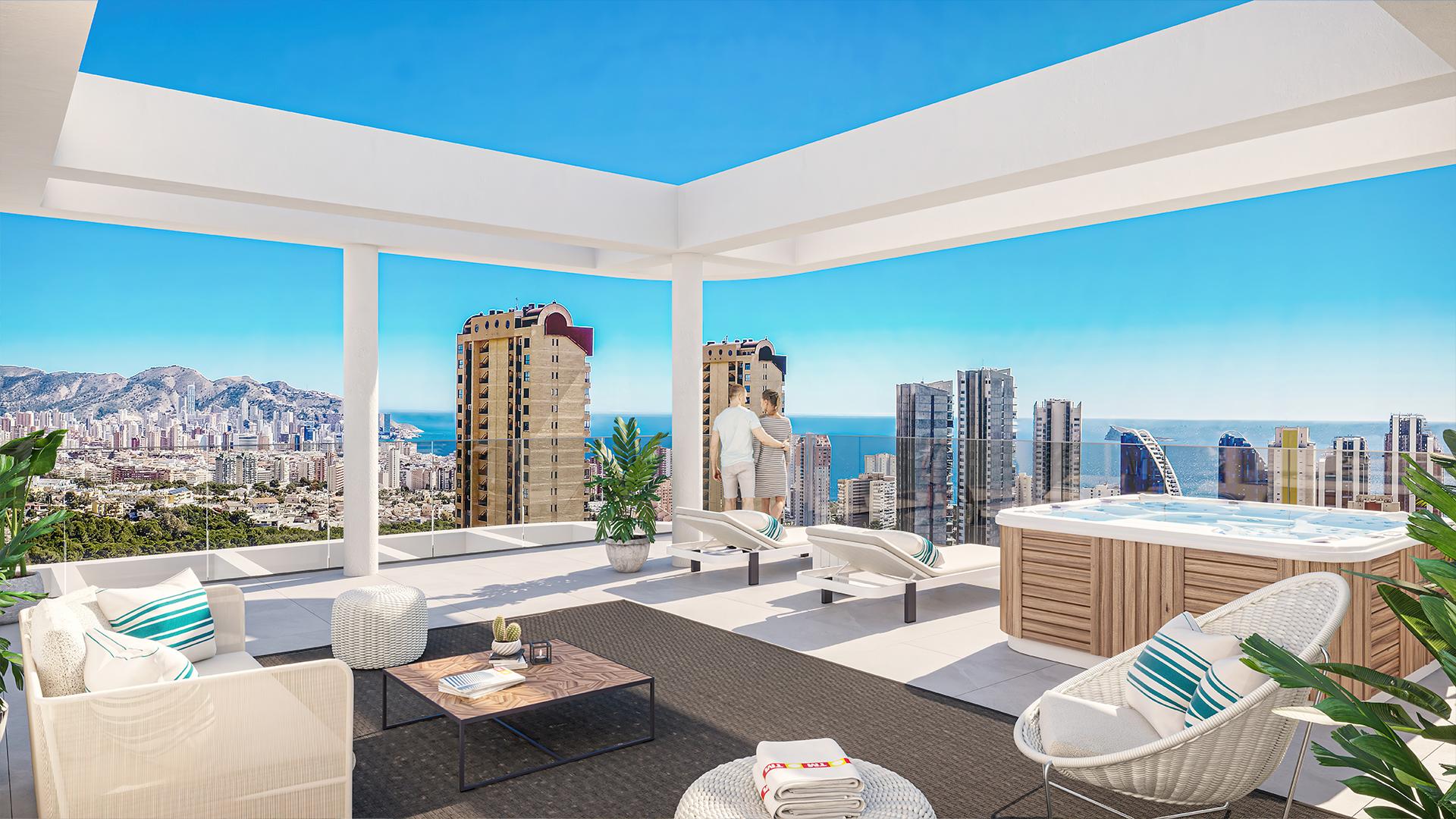 3 chambre Appartements - terrasse sur le toit à Benidorm - Nouvelle construction in Medvilla Spanje