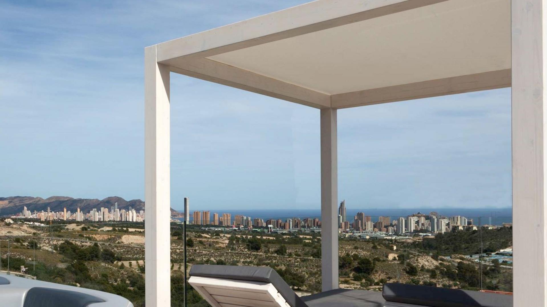 Villa de luxe avec vue mer à Balcon de Finestrat - Benidorm in Medvilla Spanje