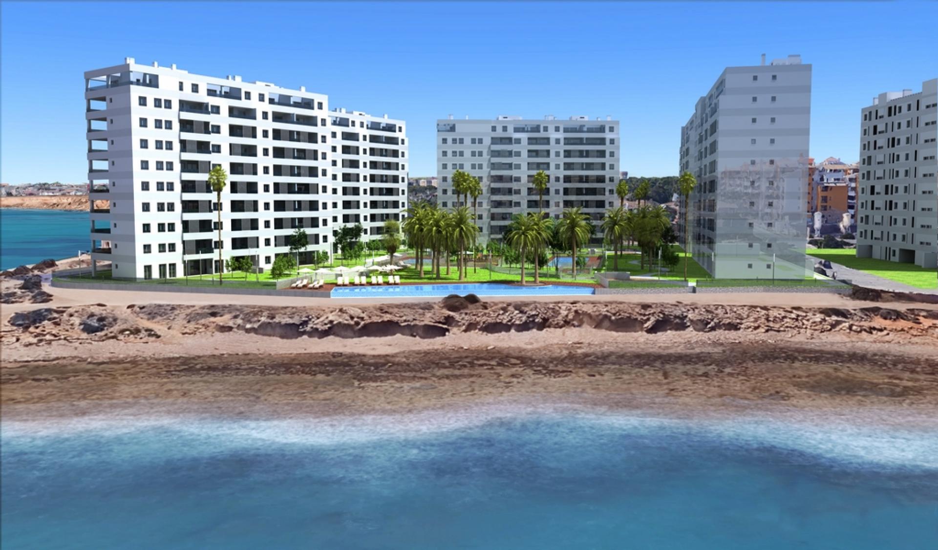 Appartements à vendre en première ligne de mer et de plage à Punta Prima in Medvilla Spanje