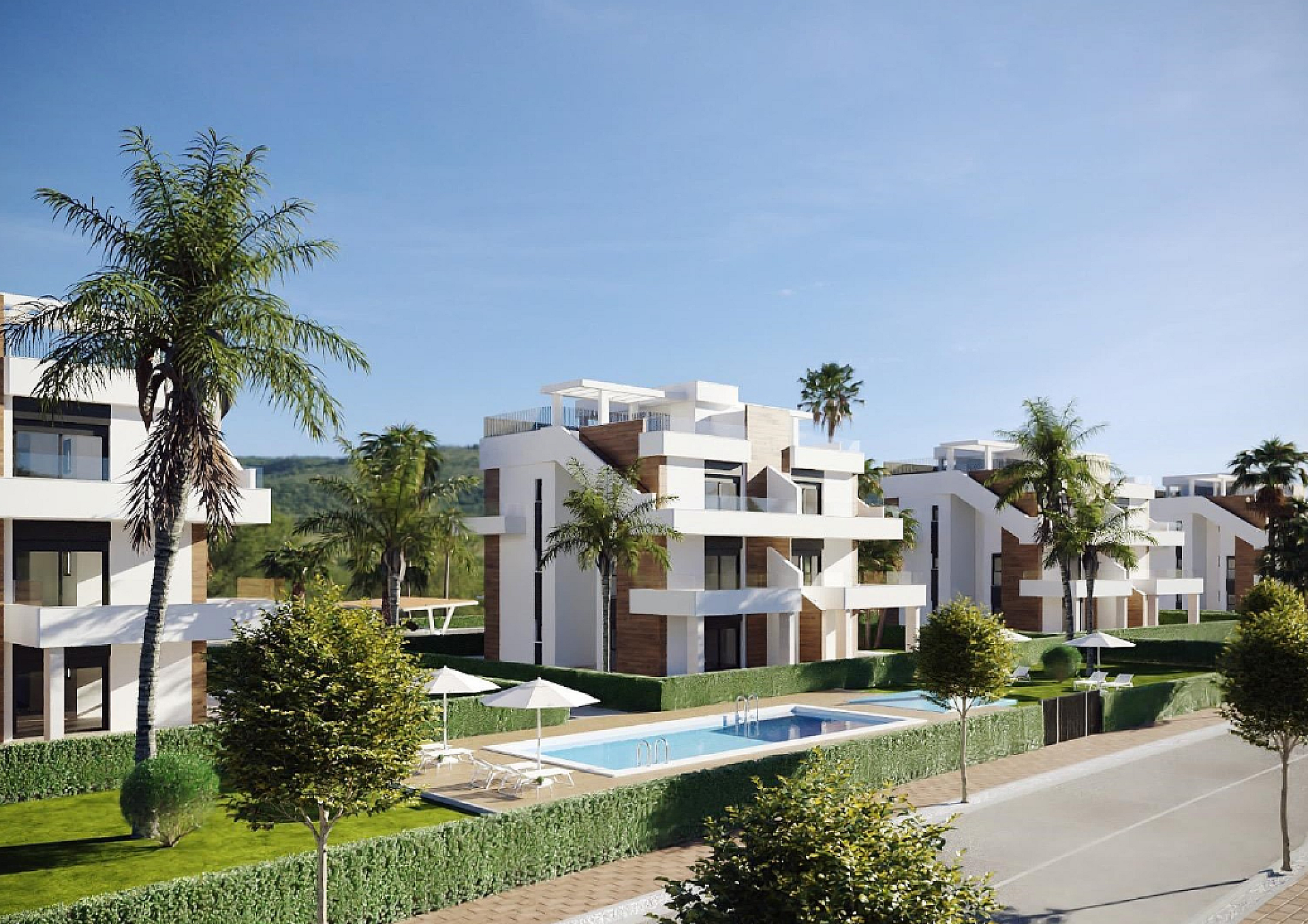 2 chambre Appartement - jardin à Hacienda del Álamo golf in Medvilla Spanje