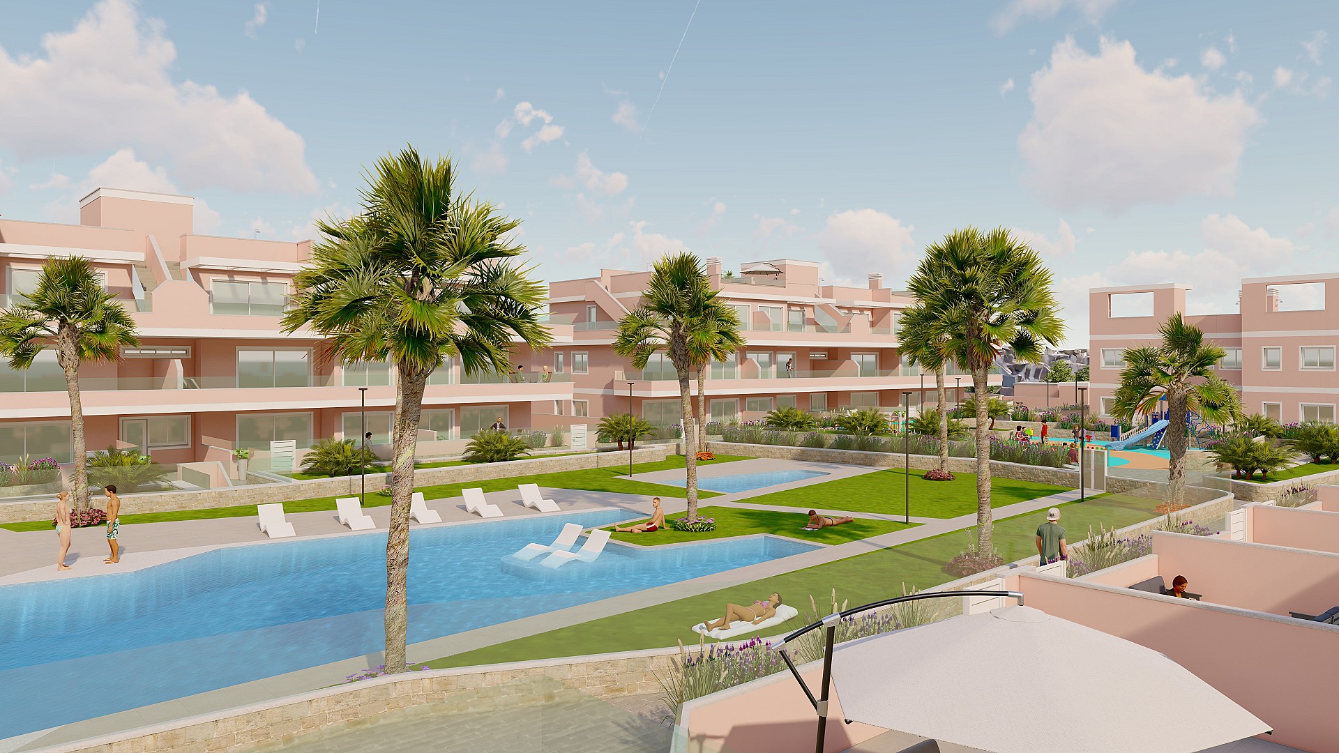 3 chambre Appartements - terrasse sur le toit à Pilar de la Horadada in Medvilla Spanje